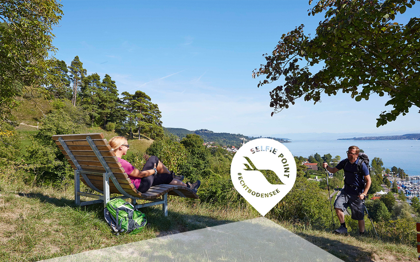 Liebesinsel am Blütenweg, Blick auf den Bodensee