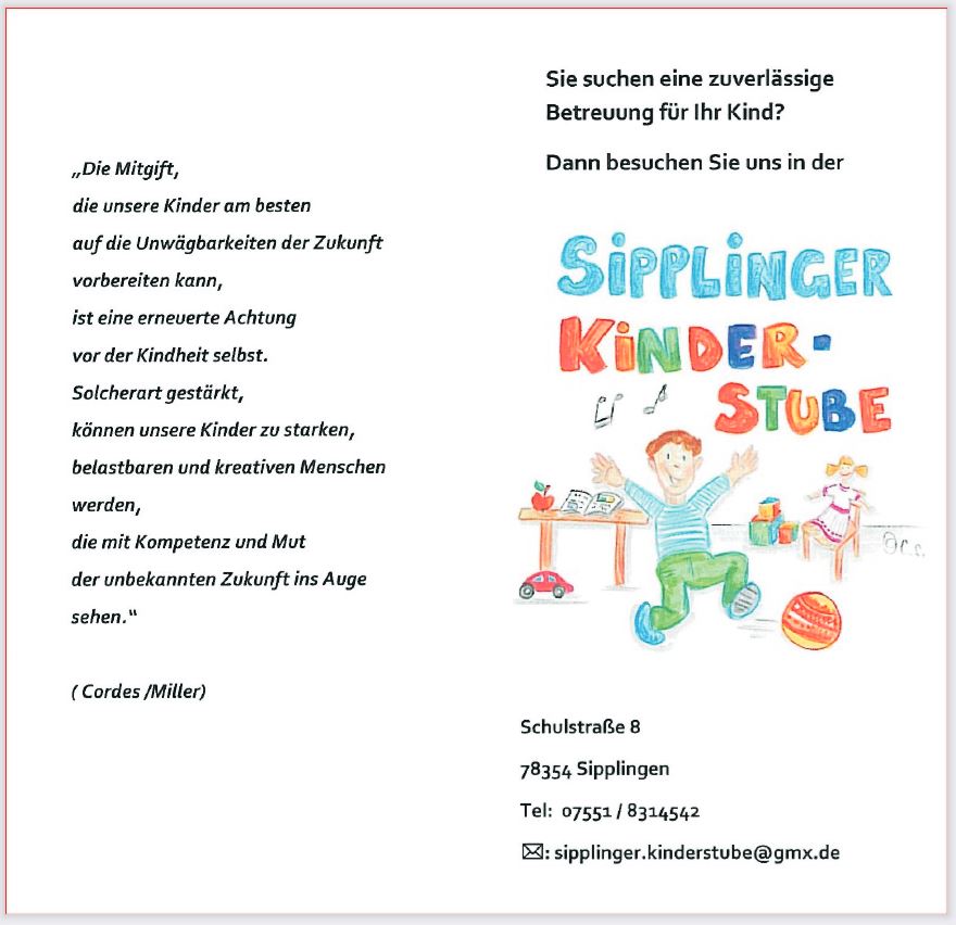 Flyer Kinderstube