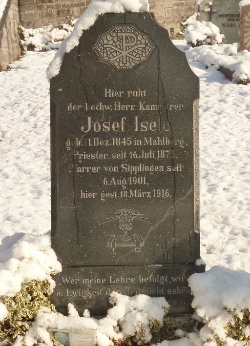 Grabstätte Pfarrer Isele