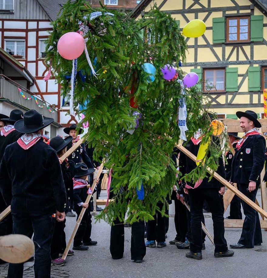 Aufstellen Narrenbaum