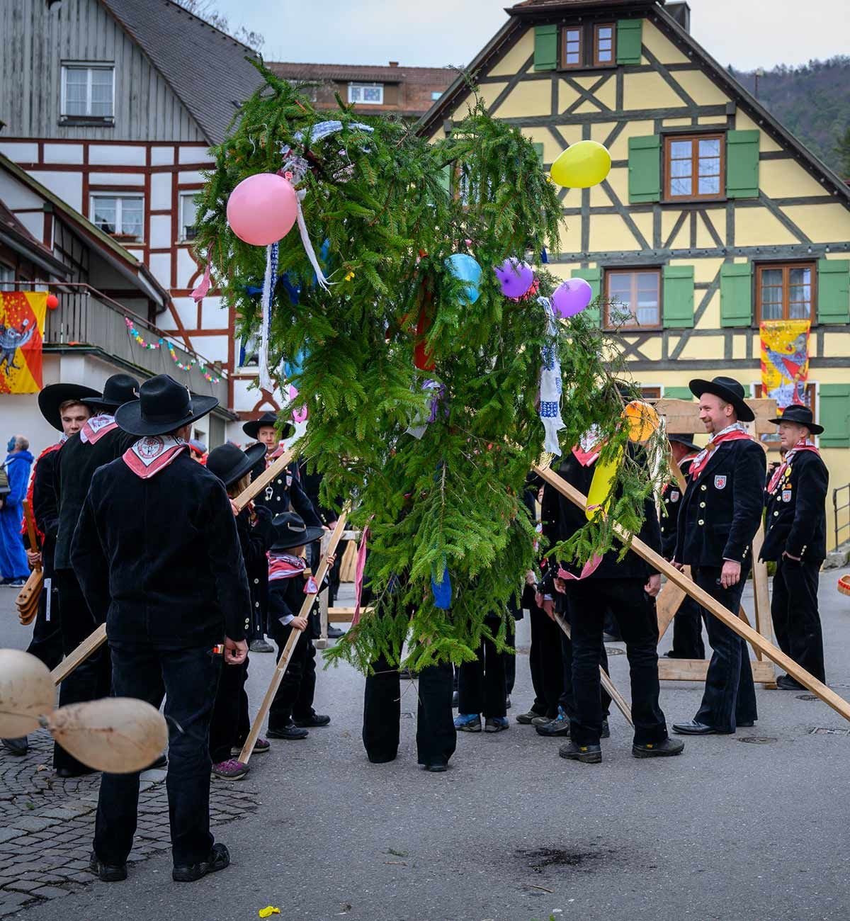 Aufstellen Narrenbaum