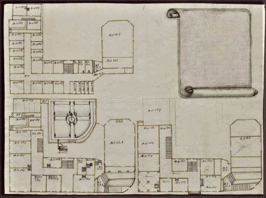 Plan mit Grundriss Kloster