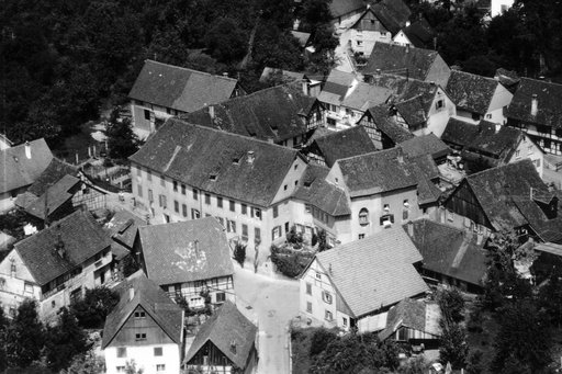 schwarz-weiß Foto von Kloster St. Ulrich